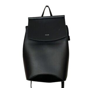 Pixie Mood Kim 14" x 10" Vegan Leather Mini Convertible Black Backpack Minimal